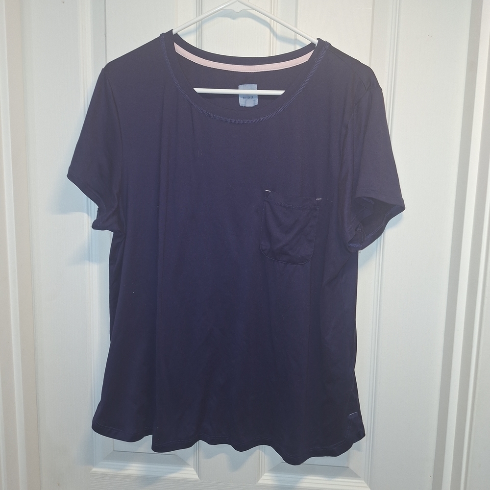 Jane Bleecker Deep Blue T-Shirt Medium - Picture 3 of 4